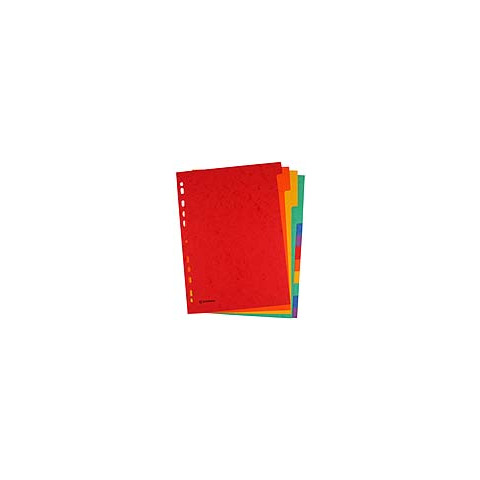 Divisori Donau in presspan 225 g/m² - conf. da 25 x 12 tasti - formato A4 colori assortiti - 330365